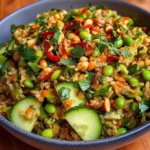 Crispy Rice Salad with Peanut-Chili Dressing