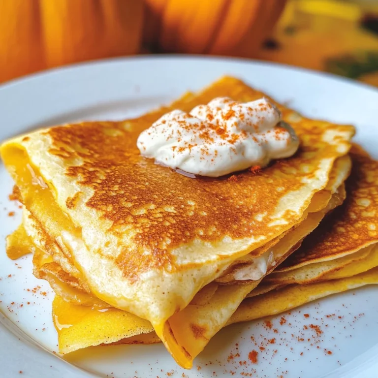 Pumpkin Crepes with Maple Cream Cheese Filling