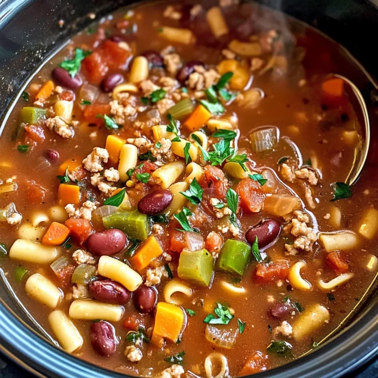 Slow Cooker Pasta E Fagioli Soup {Olive Garden copy-cat}
