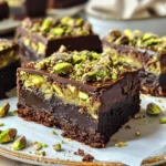Vegan Pistachio Cream Brownies