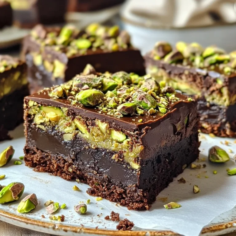 Vegan Pistachio Cream Brownies