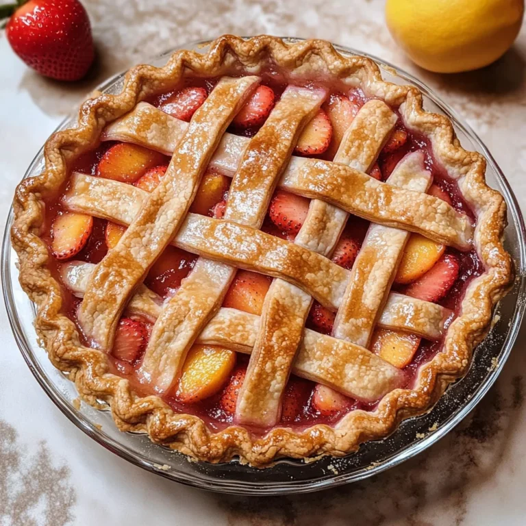 Brown Butter Strawberry Peach Pie