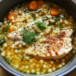 Chicken and Pearl Couscous Soup