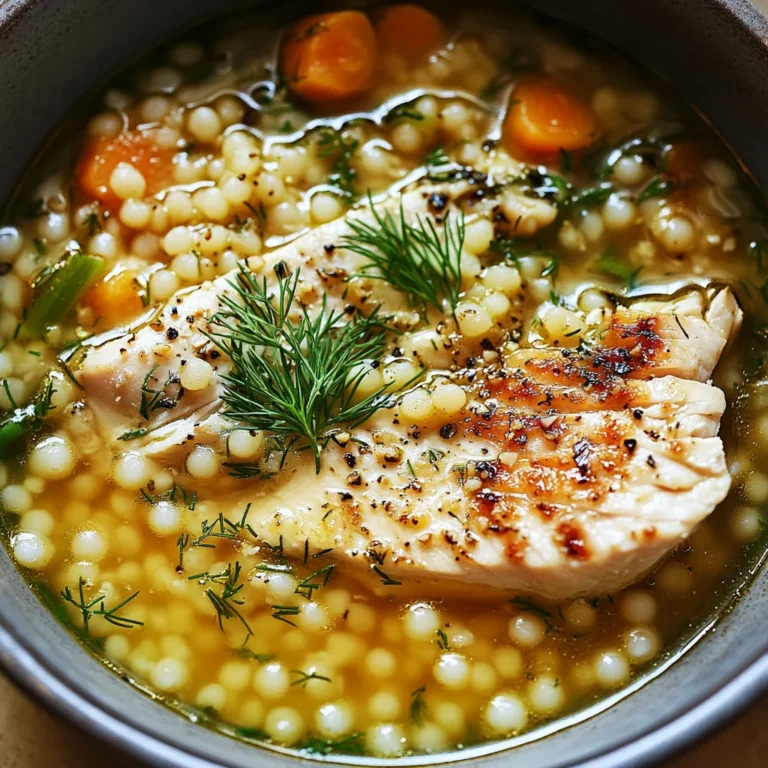 Chicken and Pearl Couscous Soup