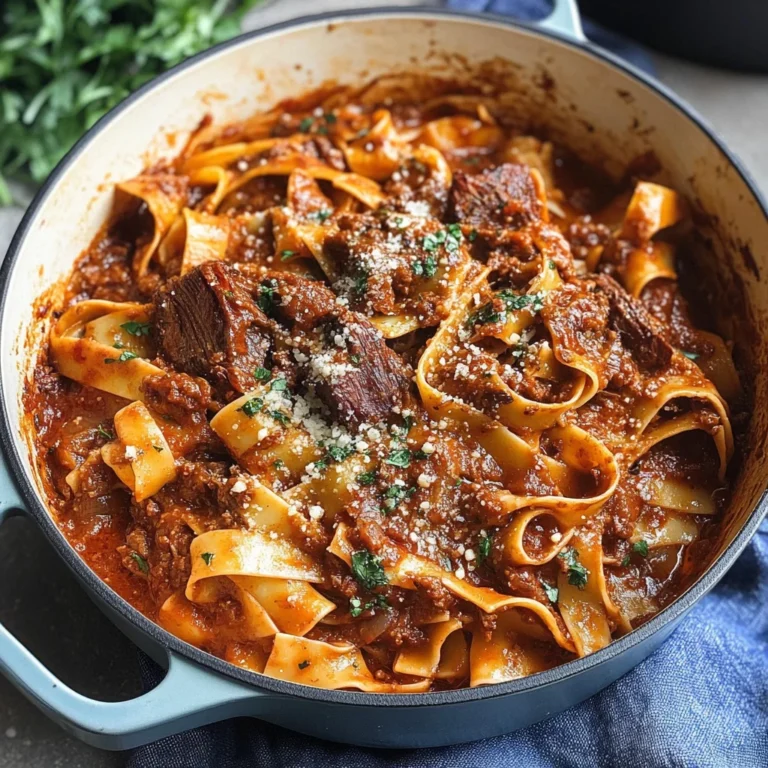 Dutch Oven Short Rib Ragu with Pappardelle
