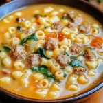 Hearty and Creamy Italian Sausage Ditalini Soup