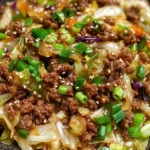 Low-Carb Mongolian Ground Beef and Cabbage