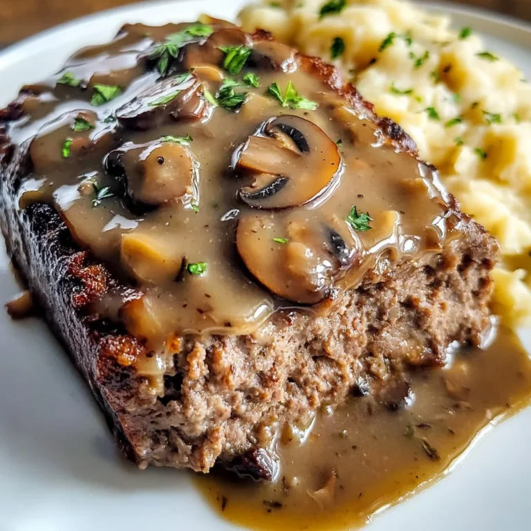 Meatloaf with Mushroom Gravy