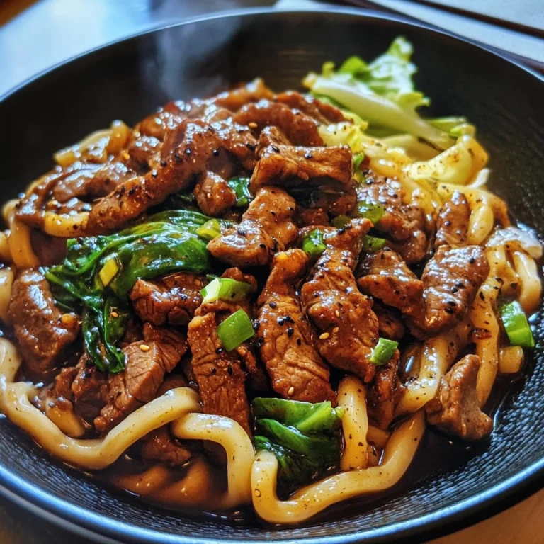 Simple Black Pepper Beef Udon