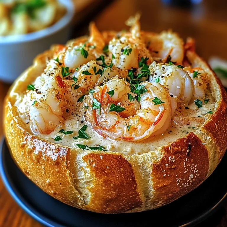 Stuffed Seafood Soup Bread Bowl